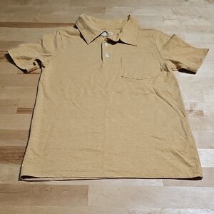 3 for $10 👦 Carter's Kid Boys Light Brown Short Sleeve Polo Shirt - Size 7/7A